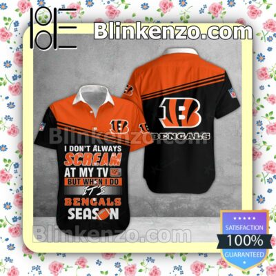 Adorable Cincinnati Bengals I Don't Always Scream At My TV But When I Do NFL Polo Shirt