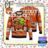 Cleveland Browns Baby Groot And Grinch Christmas NFL Sweatshirts