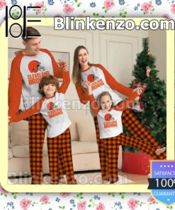Cleveland Browns Family Matching Christmas Pajamas Set