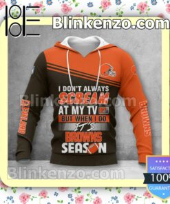 Luxury Cleveland Browns I Don't Always Scream At My TV But When I Do NFL Polo Shirt