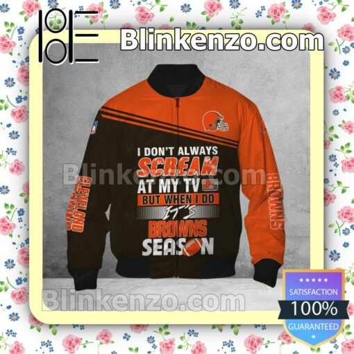 Best Shop Cleveland Browns I Don't Always Scream At My TV But When I Do NFL Polo Shirt