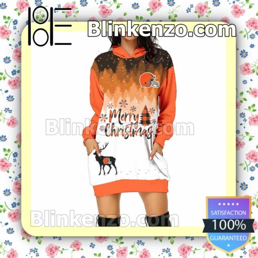 Cleveland Browns Womens Christmas Hoodie