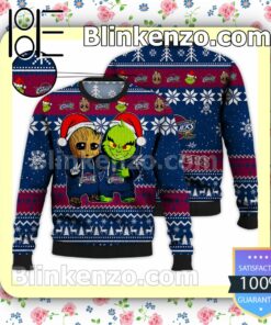 Cleveland Cavaliers Baby Groot And Grinch Christmas NBA Sweatshirts