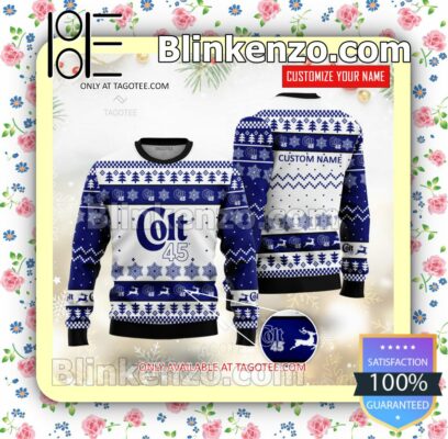 Colt 45 Brand Print Christmas Sweater