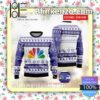 Comacast Brand Print Christmas Sweater