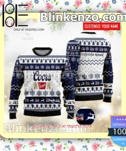 Coors Banquet Brand Print Christmas Sweater