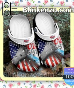 Coors Light Beer American Flag Clogs