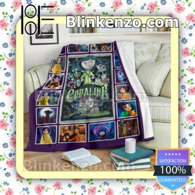 Coraline Horror Cartoon Quilted Blanket