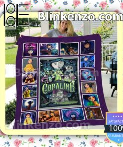 Coraline Horror Cartoon Quilted Blanket a
