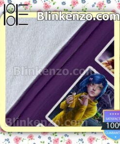 Coraline Horror Cartoon Quilted Blanket b