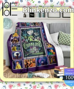 Coraline Horror Cartoon Quilted Blanket x