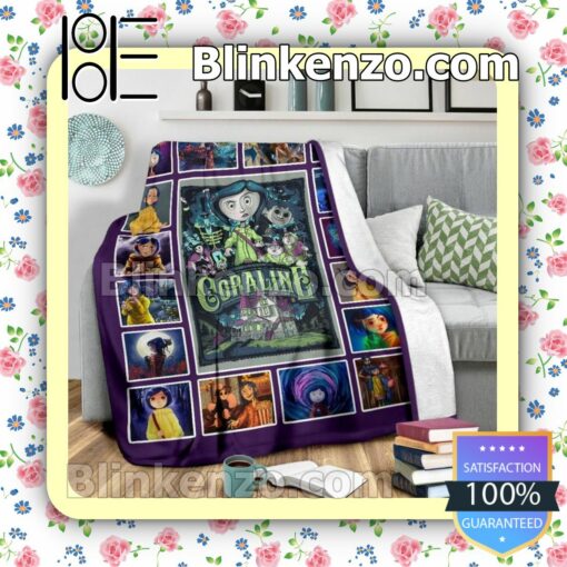 Coraline Horror Cartoon Quilted Blanket x