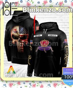Crown Royal Punisher Skull USA Flag Hoodie Shirt