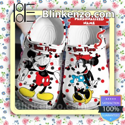 Custom Name Mickey And Minnie Halloween Clogs