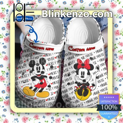 Custom Name Mickey Mouse Minnie Mouse Halloween Clogs