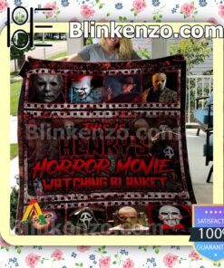 Custom Name This Is Horror Movie Watching Quilted Blanket