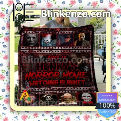 Custom Name This Is Horror Movie Watching Quilted Blanket