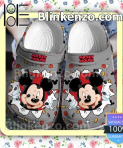 Cute Mickey Mouse Grey Halloween Clogs