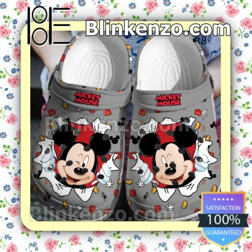 Cute Mickey Mouse Grey Halloween Clogs