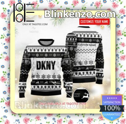 DKNY Brand Print Christmas Sweater