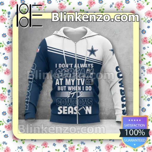 Great artwork! Dallas Cowboys I Don't Always Scream At My TV But When I Do NFL Polo Shirt