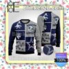 Dallas Cowboys Symbols Grey And Navy Christmas Pullover Sweaters