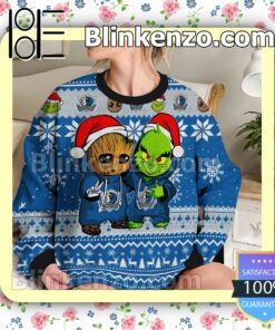 Dallas Mavericks Baby Groot And Grinch Christmas NBA Sweatshirts b