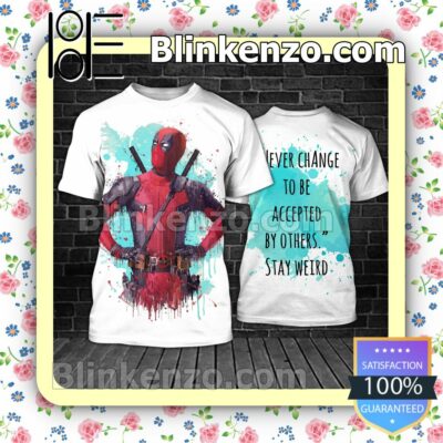 Deadpool Never Change To Be Accepted By Others Stay Weird Women Tank Top Pant Set a