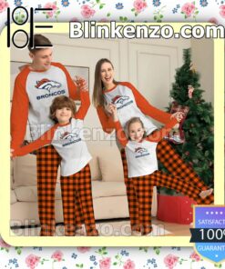 Denver Broncos Family Matching Christmas Pajamas Set
