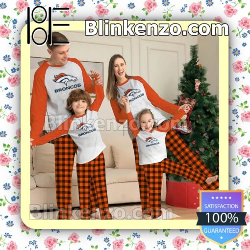 Denver Broncos Family Matching Christmas Pajamas Set