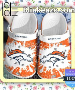 Denver Broncos Logo Color Splash Clogs