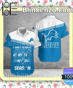 Adult Detroit Lions I Don't Always Scream At My TV But When I Do NFL Polo Shirt