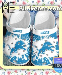 Detroit Lions Logo Color Splash Clogs