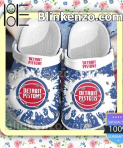 Detroit Pistons Logo Color Splash Clogs