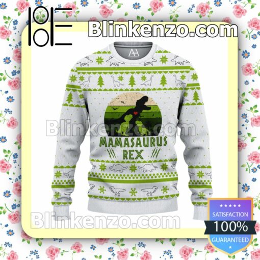 Dinosaur Mamasaurus Rex Christmas Pullover Sweaters