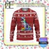 Dinosaur Watercolor Christmas Pullover Sweaters