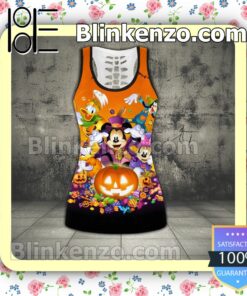 Disney World Pumpkin Halloween Women Tank Top Pant Set f