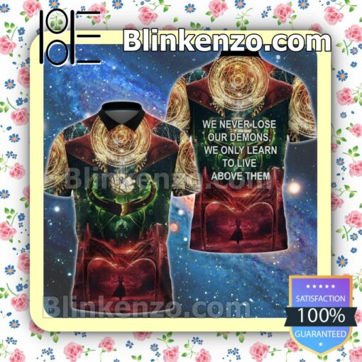 Doctor Strange And Scarlet Witch We Never Lose Our Demons We Only Learn To Live Above Them Women Tank Top Pant Set b