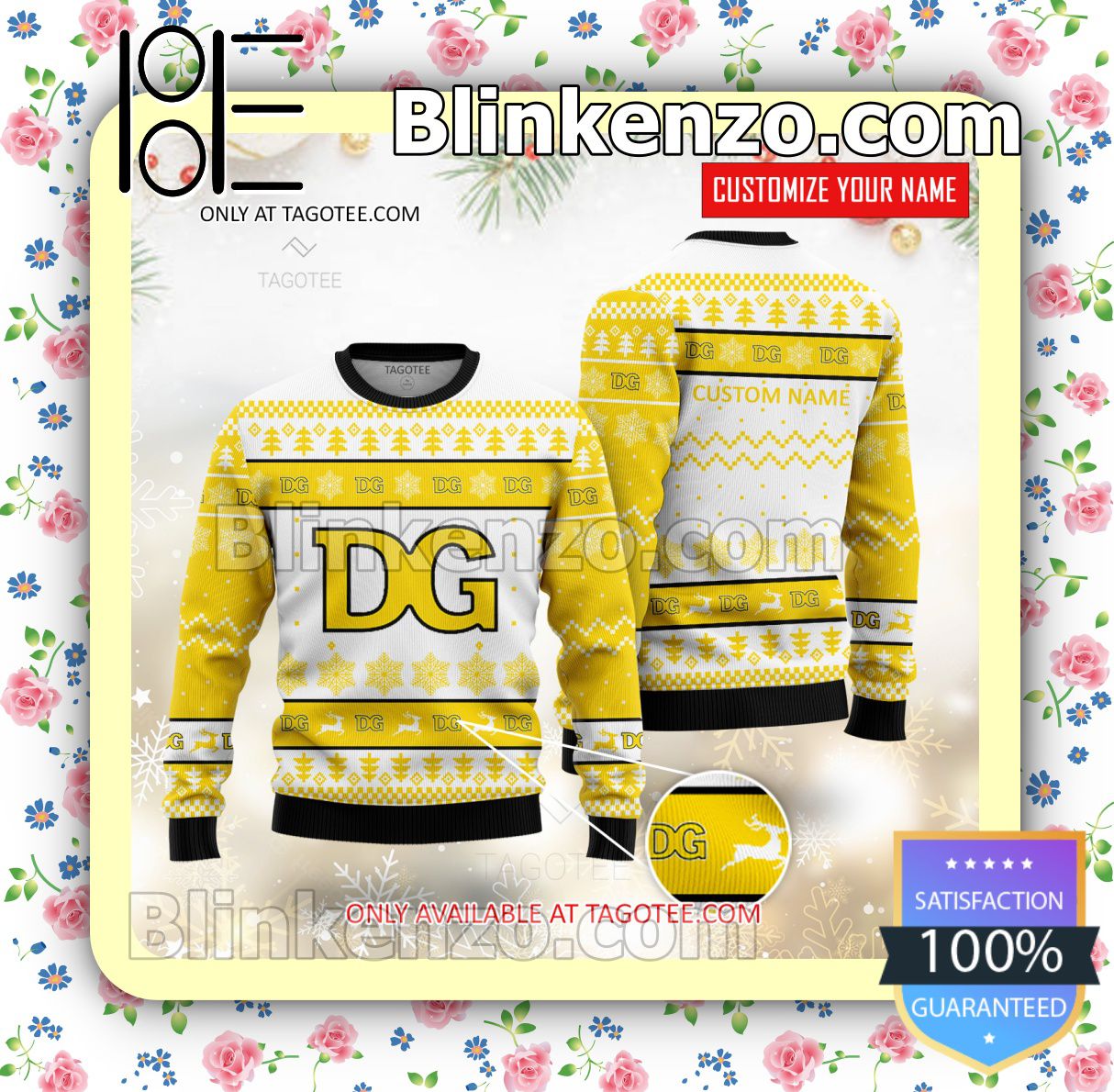 Dollar General Brand Print Christmas Sweater