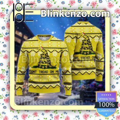 Don't Tread On Me Gadsden Flag Christmas Pullover Sweaters
