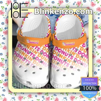 Dunkin' Donuts Brand Name Printed Clogs