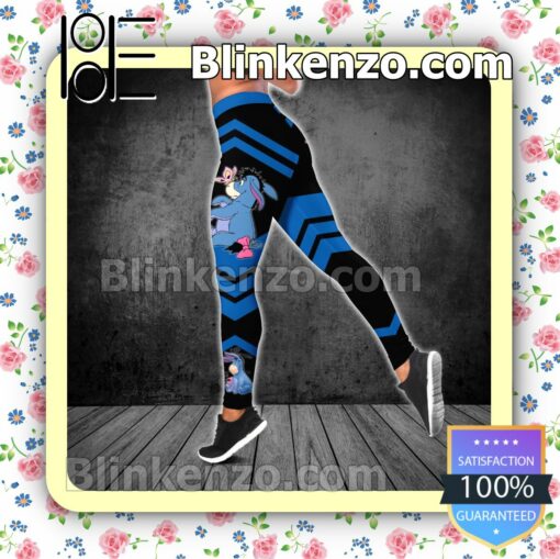 Eeyore Cute Black And Blue Women Tank Top Pant Set e