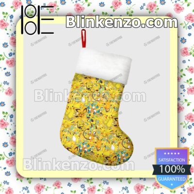 Electric Type Pattern Pokemon Xmas Stockings Decorationss b