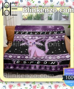 Espeon Evolution Quilted Blanket a