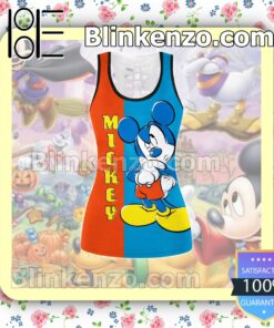 Every Thing Gets Better With Mickey Blue And Orange Women Tank Top Pant Set c