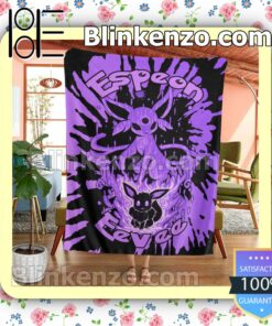 Evolve Espeon Tie Dye Face Quilted Blanket a