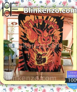 Evolve Flareon Tie Dye Face Quilted Blanket a