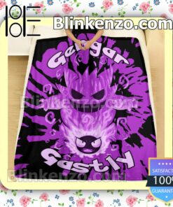 Evolve Gastly Within Gengar Tie Dye Face Quilted Blanket b