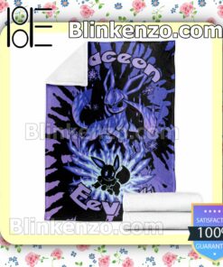 Evolve Glaceon Tie Dye Face Quilted Blanket c