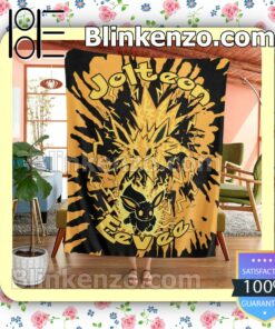 Evolve Jolteon Tie Dye Face Quilted Blanket a